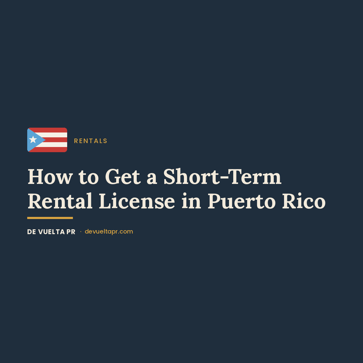 How to Get a Short-Term Rental License in Puerto Rico From the Mainland (2026 Rules)